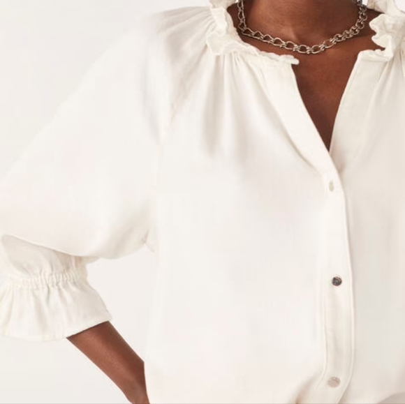 Ba&Sh Raco Ecru Ruffle Blouse - Picture 5 of 12